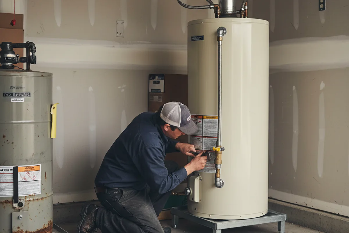 Water heater and shutoff valve replacement in Bondsville
